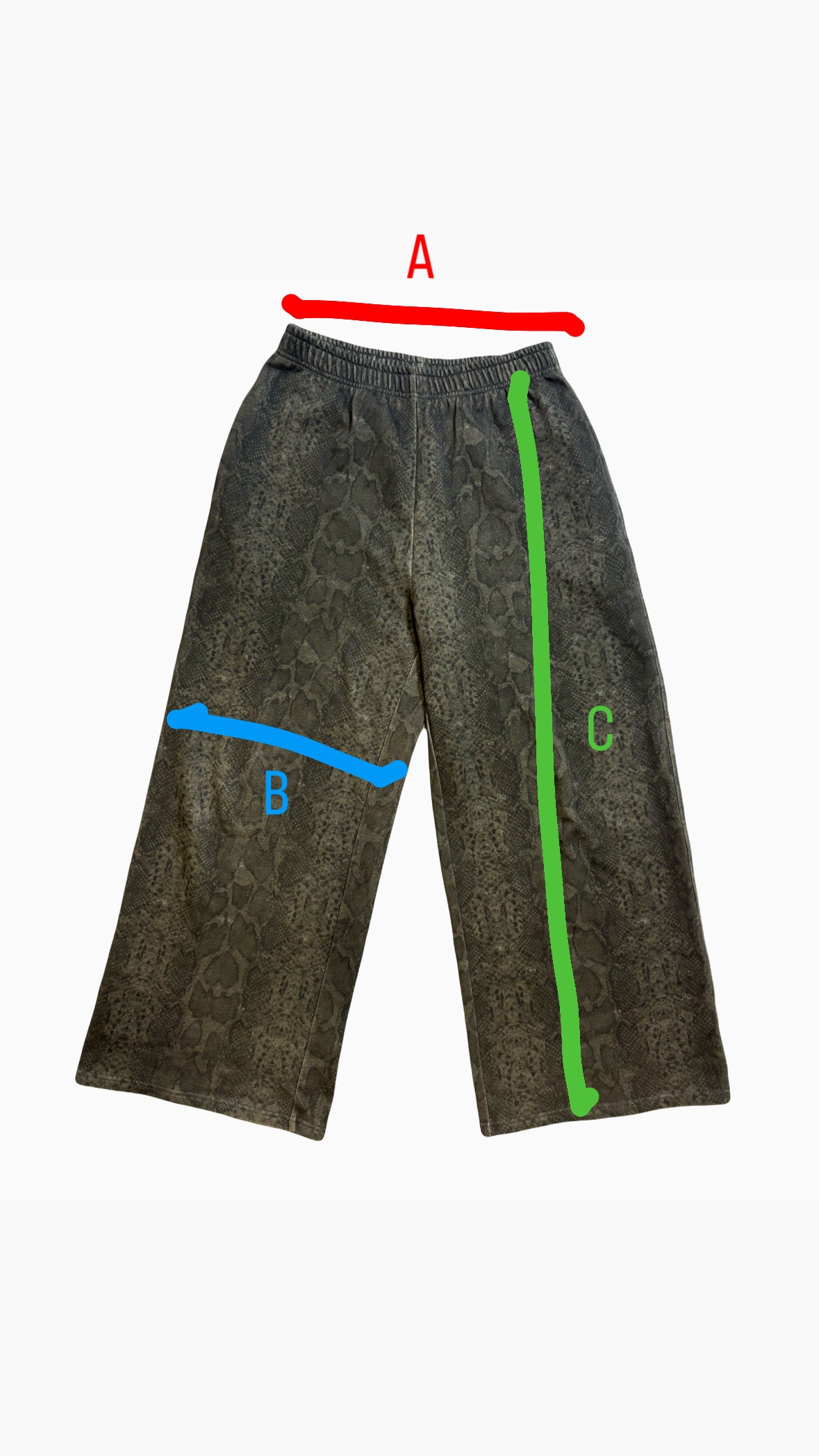 RELICS "Snakeskin" Baggy Sweatpants